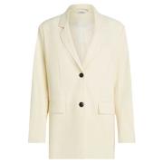 Stijlvolle Blazer voor Vrouwen Penn&Ink N.Y , Beige , Dames