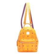 Pre-owned Canvas backpacks MCM Pre-owned , Orange , Dames