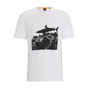 Zeepaard T-shirt Hugo Boss , White , Heren
