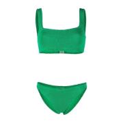 Groene High-Waisted Bikini Set Hunza G , Green , Dames