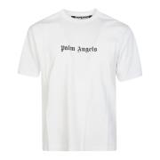 Klassieke Logo T-shirt Palm Angels , White , Heren