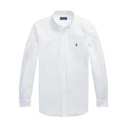 Lange mouw sportshirt wit Ralph Lauren , White , Heren