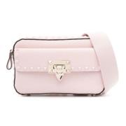 Roze Rockstud Leren Crossbody Tas Valentino , Pink , Dames