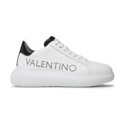 Witte Leren Sneakers met Logo Lettering Valentino , White , Heren