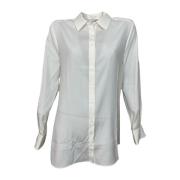 Zijden Blouse Stretch Rechte Snit Herzen's Angelegenheit , White , Dam...