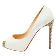 Pre-owned Leather heels Christian Louboutin Pre-owned , White , Dames