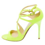 Pre-owned Leather sandals Jimmy Choo Pre-owned , Yellow , Dames