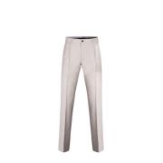 Chino broek in wol-zijde-linnen mix Moorer , White , Heren