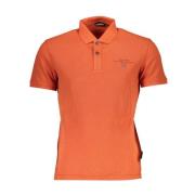 Oranje Polo Shirt Stijlvol Print Borduurwerk Napapijri , Orange , Here...