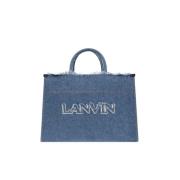 Zwarte Sequin Tote Tas Lanvin , Blue , Dames