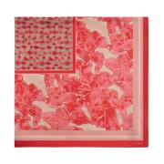 Zijden sjaal met bloemen- en geometrische patronen Kiton , Pink , Dame...