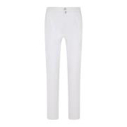 Witte katoenen jogger-stijl broek Kiton , White , Heren