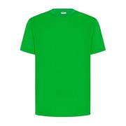 Groene Katoenen T-Shirt Milano Stijl Kiton , Green , Heren