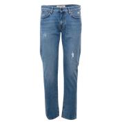 Italiaanse Slim-Fit Denim Jeans Roy Roger's , Blue , Heren