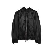 Pre-owned Leather outerwear Prada Vintage , Black , Heren