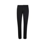 Zwarte Broek Regular Fit Kleurstof Dondup , Black , Heren