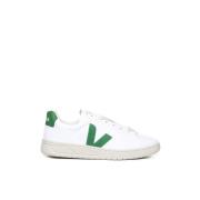 Groene Leren Sneakers Veja , White , Heren