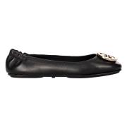 Leren Ballerina Tory Burch , Black , Dames