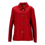 Pre-owned Polyester outerwear Burberry Vintage , Red , Dames