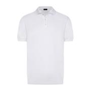 Zachte Katoenen Poloshirt Kiton , White , Heren