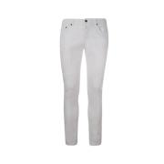 Witte Slim Fit Jeans Dondup , White , Heren