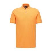 Logo Piqué Polo Shirt Lichtgewicht Boss , Orange , Heren