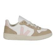 Chromevrij Leren Baffo Rosa Sneakers Veja , Multicolor , Dames