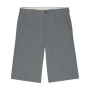 Grijze Wollen Shorts Mid-Rise Stijl Comme des Garçons , Gray , Heren