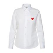 Shirts Comme des Garçons Play , White , Dames