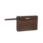 Pre-owned Leather clutches Burberry Vintage , Brown , Dames