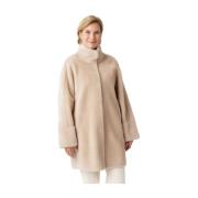 Thalia Jas met hoge kraag en drukknoopsluiting Oakwood , Beige , Dames