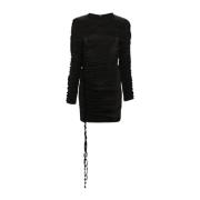 Ruffle Mini Zwarte Jurk Rotate Birger Christensen , Black , Dames