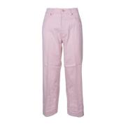 Hoge taille wijde jeans, Made in Italy Don The Fuller , Pink , Dames