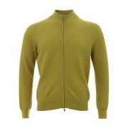 Mosterd Cardigan Sweater Gran Sasso , Green , Heren