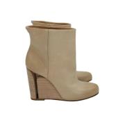 Pre-owned Leather boots Maison Margiela Pre-owned , Beige , Dames