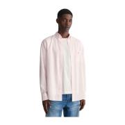Klassieke Katoenen Overhemd met Strepen Gant , Pink , Heren