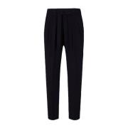 Navy Geplooide Crepe Broek Windsor , Blue , Dames