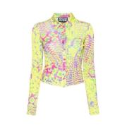 Animalier Print Jersey Shirt Versace Jeans Couture , Multicolor , Dame...