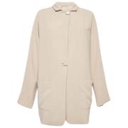 Pre-owned Polyester outerwear Armani Pre-owned , Beige , Dames