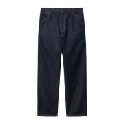 Blauwe Jeans Urban Stijl Carhartt Wip , Blue , Heren