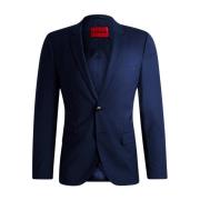 Slim Fit Wollen Blazer Hugo Boss , Blue , Heren