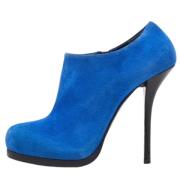 Pre-owned Suede boots Balenciaga Vintage , Blue , Dames