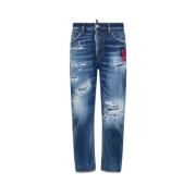 Straight Jeans Dsquared2 , Blue , Heren