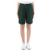 Katoenen en linnen Bermuda shorts met plooien Tommy Hilfiger , Green ,...