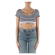 Gestreepte Viscose Stretch Top Tommy Jeans , Multicolor , Dames
