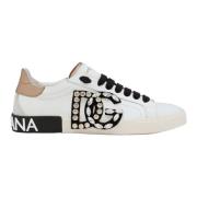 Portofino Sneakers, Made in Italy, 100% Leer Dolce & Gabbana , Multico...