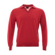 Lange Mouw Polo Tennisshirt Gran Sasso , Red , Heren