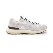 Witte Leren Vetersneakers Diadora , Multicolor , Heren