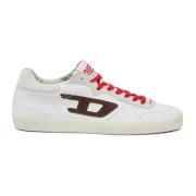 S-Leroji Low - Distressed sneakers in leather and suede Diesel , White...