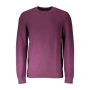 Luxe Paarse Crew Neck Sweater Logo Dockers , Purple , Heren